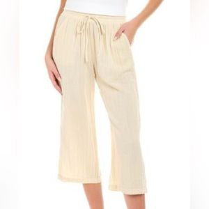 NWT Calme By Johnny‎ Was Cropped Drawstring Pull-On Pant!